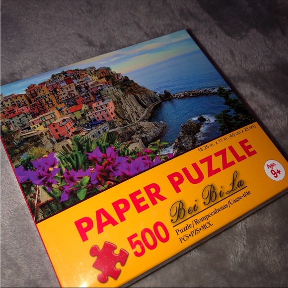 Bei Bi La 500 Piece Paper Puzzle/ Italy Monterosso Coastal Cinque Terre sea View - Picture 1 of 11